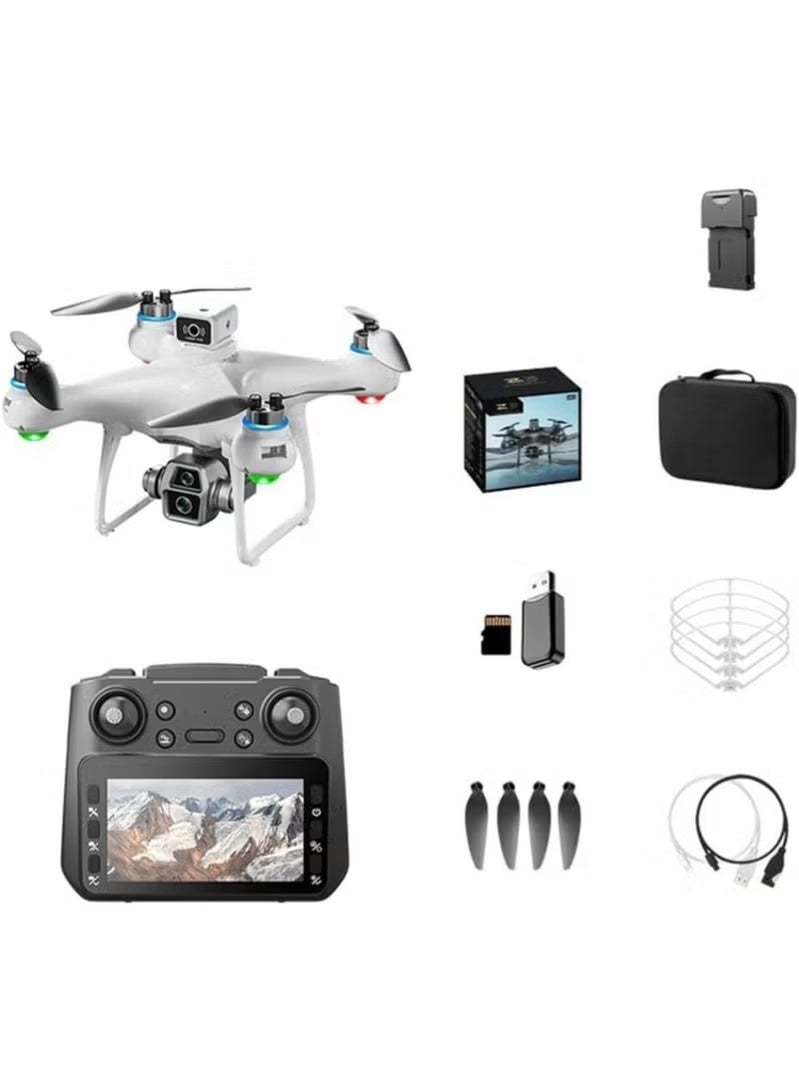 ELTRAZONE Z3 Brushless Quadcopter Dual Camera 8K HD FPV Drone with 4.3-Inch LCD Remote, Optical Flow Positioning, Obstacle Avoidance, 13-Min Flight, Foldable Design (White) - Image 1